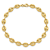 14k Yellow Gold 7.75in Italian Mariner Link Bracelet 6.3mm Thick