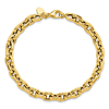 14k Yellow Gold 7.5in Italian Cable Link Bracelet With Fancy Lobster Clasp