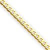 14kt Yellow Gold 22in Beveled Curb Chain 3.2mm