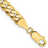 14k Yellow Gold 9in Men's Beveled Curb Link Bracelet 5.75mm