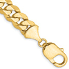 14k Yellow Gold 9in Men's Beveled Curb Link Bracelet 9.5mm