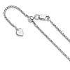 Sterling Silver 22in Adjustable Box Chain 1.2mm