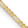 14kt Yellow Gold 9in Flat Figaro Anklet 1.8mm