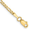 14kt Yellow Gold Flat Figaro Bracelet 2.25mm