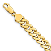 14k Yellow Gold 8in Solid Hand-Polished Fancy Curb Link Bracelet 8.5mm