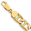 14k Yellow Gold Men's 8in Hand-Polished Anchor Link Bracelet 8.75mm