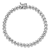 14k White Gold 7in Faceted San Marco Bracelet 5mm