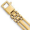 14k Yellow Gold Men's Italian Link Brushed Polished Bracelet 8.5in