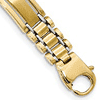 14k Yellow Gold Men's Italian Link Satin Polished Bracelet 8.5in