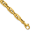 14k Yellow Gold Mens Polished Long Cable Link Bracelet 8.25in