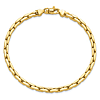 14k Yellow Gold Men's Slender Rectangular Link Bracelet 8.25in