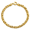 14k Yellow Gold Men's 8in Italian Twisted Spiga Bracelet 8.2mm Wide 