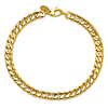 14k Yellow Gold Men's 8.5in Hollow Tight Curb Link Bracelet 6mm Wide