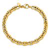 14k Yellow Gold Men's 8in Cable Link Bracelet 6.8mm Wide