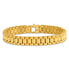 14k Yellow Gold Men's Slender Presidential Style Bracelet 8.5in