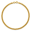 14k Yellow Gold Men's 8.5in Rounded Box Chain Link Bracelet 3.5mm