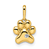 14k Madi K Girls' CZ Paw Print Pendant 3/8in