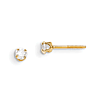 14k Yellow Gold Madi K Screw Back 3mm Cubic Zirconia Earrings
