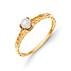 14kt Yellow Gold Madi K 3mm Cultured Pearl Birthstone Baby Ring