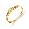 14kt Yellow Gold Madi K 3mm Peridot Birthstone Baby Ring