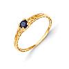 14kt Yellow Gold Madi K 3mm Sapphire Birthstone Baby Ring