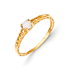 14kt Yellow Gold Madi K 3mm Opal Birthstone Baby Ring