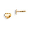 14kt Yellow Gold Madi K Heart Screwback Earrings
