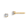 14kt Yellow Gold Madi K 3mm Synthetic Alexandrite Birthstone Earrings