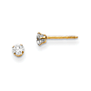 14kt Yellow Gold Madi K 3mm CZ Earrings