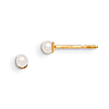 14kt Yellow Gold Madi K Button Freshwater Cultured Pearl Earrings