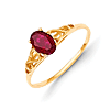 14kt Yellow Gold Madi K Synthetic Garnet Ring