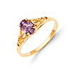 14kt Yellow Gold Madi K Synthetic Amethyst Ring