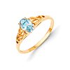 14kt Yellow Gold Madi K Synthetic Aquamarine Ring