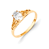 14kt Yellow Gold Madi K Synthetic White Spinel Ring