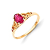 14kt Yellow Gold Madi K Synthetic Ruby Ring