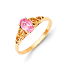 14kt Yellow Gold Madi K Synthetic Rose Zircon Ring