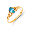 14kt Yellow Gold Madi K Synthetic Blue Zircon Ring