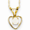 14kt Yellow Gold Madi K 3mm Opal Heart 15in Necklace