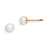 14kt Yellow Gold Madi K 4.5mm Button Cultured Pearl Earrings