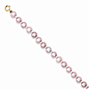 14kt Yellow Gold 5 1/4in Madi K Simulated Pink Pearl Bracelet