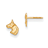 14kt Yellow Gold Madi K Unicorn Post Kid's Earrings