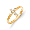 14kt Yellow Gold Madi K CZ Cross Baby Ring