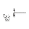 14kt White Gold Madi K CZ Butterfly Post Earrings