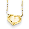 Kid's 14kt Yellow Gold Madi K Hollow Heart Necklace 16in