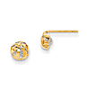 14kt Yellow Gold Madi K 6mm CZ Children's Pierced Ball Earrings