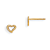 14kt Yellow Gold Madi K Children's Open Heart Post Earrings