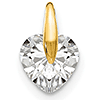 14kt Yellow Gold Madi K 6mm Heart CZ Children's Pendant