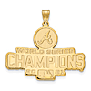 Gold-plated Sterling Silver Atlanta Braves World Series 2021 Pendant 1in