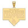 Gold-plated Sterling Silver LA Dodgers World Series 2020 Pendant 1in
