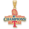 Gold-plated Sterling Silver Texas Rangers World Series 2023 Enamel Pendant